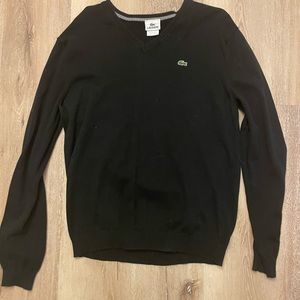 Lacoste Men’s V-Neck Black Sweater